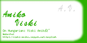 aniko viski business card